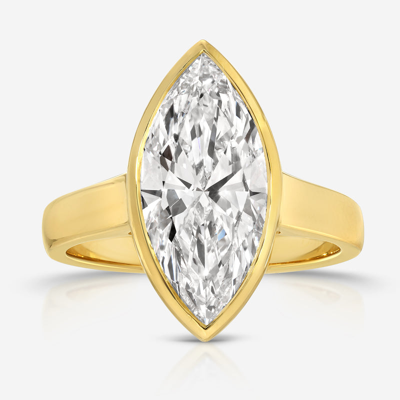 Cher (4ct) Marquise Lab Diamond Engagement Ring