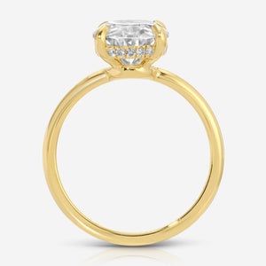 Amanda (4.7ct) Oval Engagement Ring (+) Hidden Halo