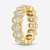 Beau Oval Moissanite Full Eternity Band Engagement Ring w/ 14k Yellow Gold Band (Large  / Size 6) - TOVAA