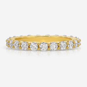Bree Eternity Band SMALL w/ 2.5mm Round Brilliant Moissanite Wedding Band - TOVAA