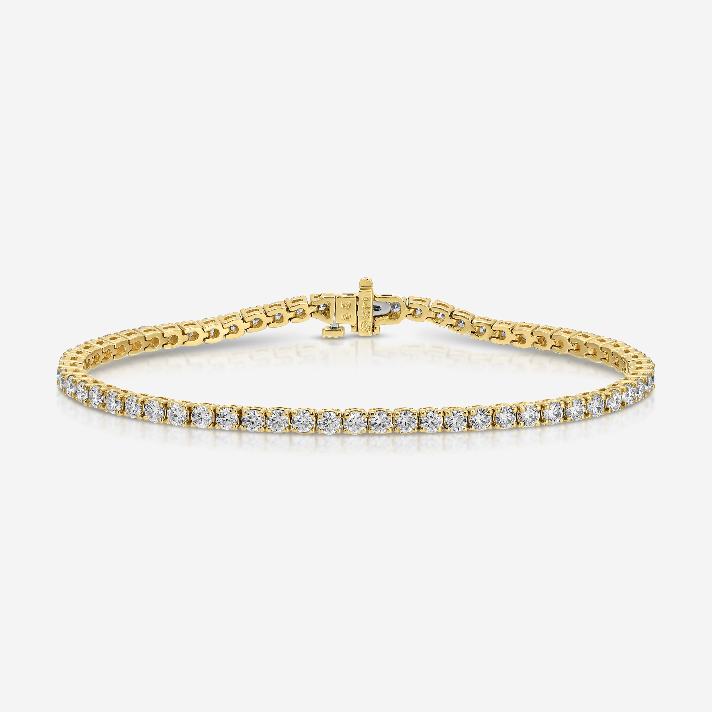 Classic Moissanite Tennis Bracelet Yellow Gold- TOVAA