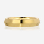Knife Edge Solid 4mm Gold Band - TOVAA