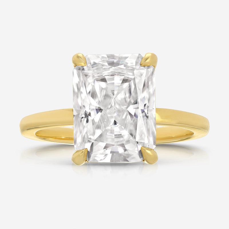 Kate Flush (3.55ct) Radiant Moissanite Engagement Ring