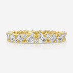 Mila Moissanite Gold Eternity Band (Size 7) - TOVAA