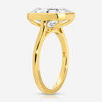 Cher 5.2ct Engagement Ring w/ Radiant Moissanite Centerpiece in Yellow Gold - TOVAA