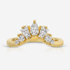 Lauren Moissanite Contour Band w/ Pear, Tapered Baguette, & Round Stones - TOVAA