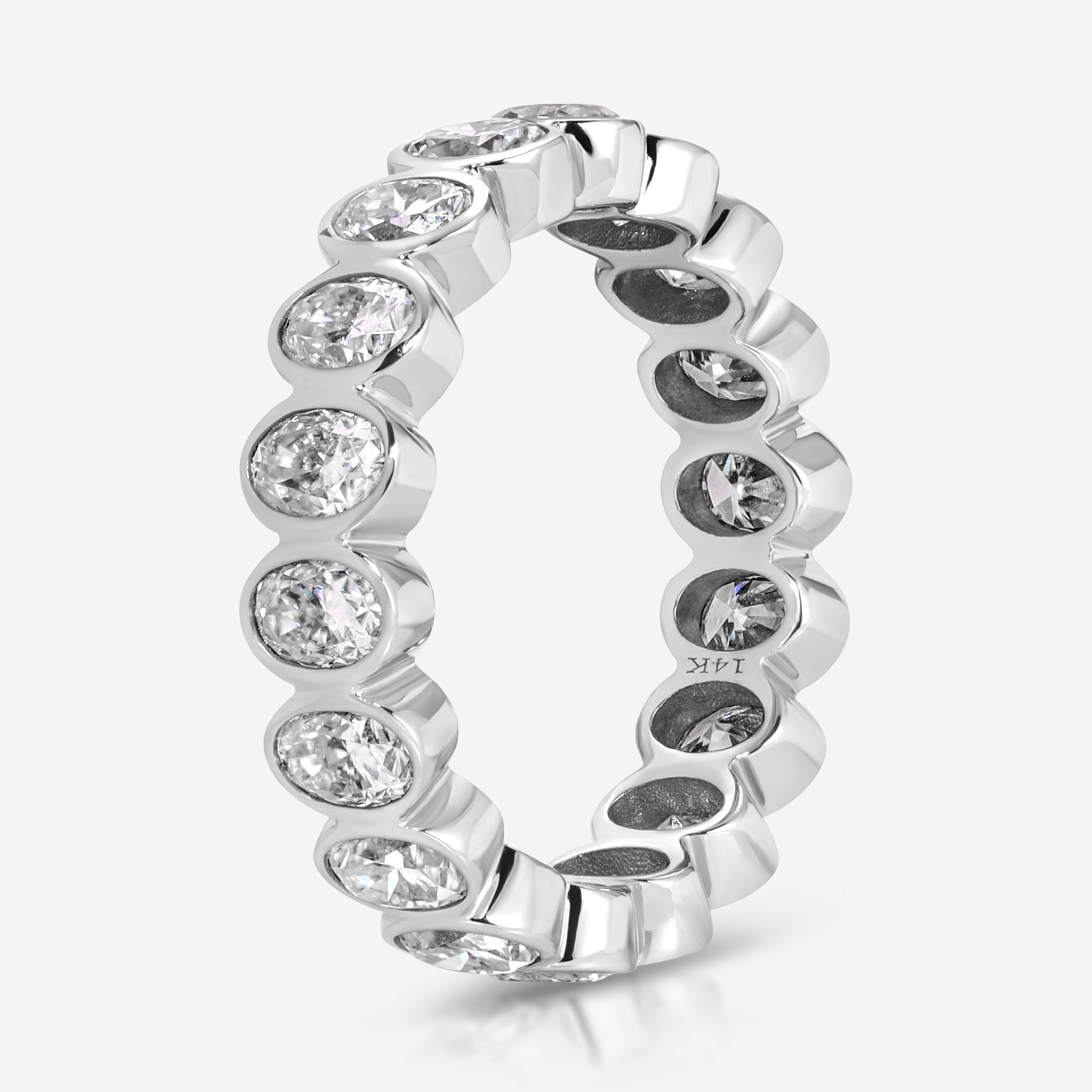 Beau Bezel Moissanite Eternity Bands - TOVAA