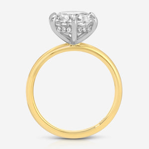 Danielle 3.5 carat Round Moissanite Engagement Ring w/ Hidden Halo - TOVAA