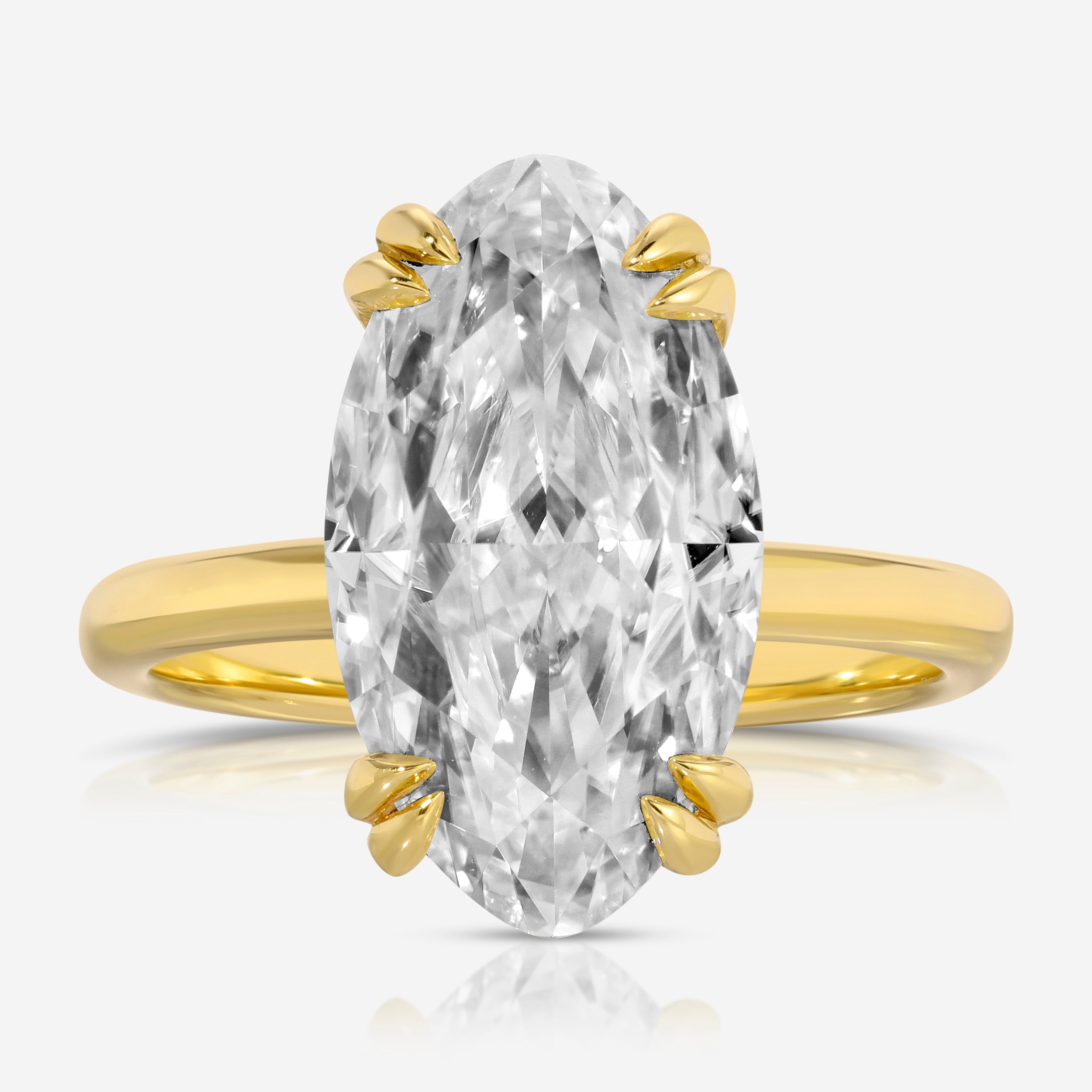 Amanda 7.1ct Moissanite Moval Engagement Ring - TOVAA