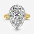 Georgia (5.13ct) Pear Lab Diamond Engagement Ring (Size 5)