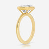 Bella East West Oval Moissanite Ring w/ 14k Yellow Gold Band - TOVAA