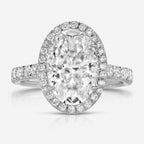 Reese 4.7ct Oval Moissanite Ring w/ 14k Two-Tone Gold Band - TOVAA