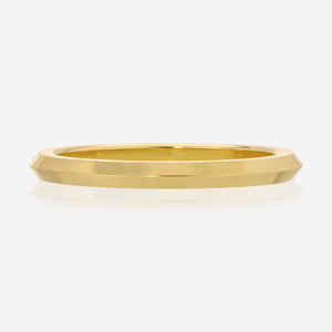 Knife Edge Solid 2mm Gold Band - TOVAA