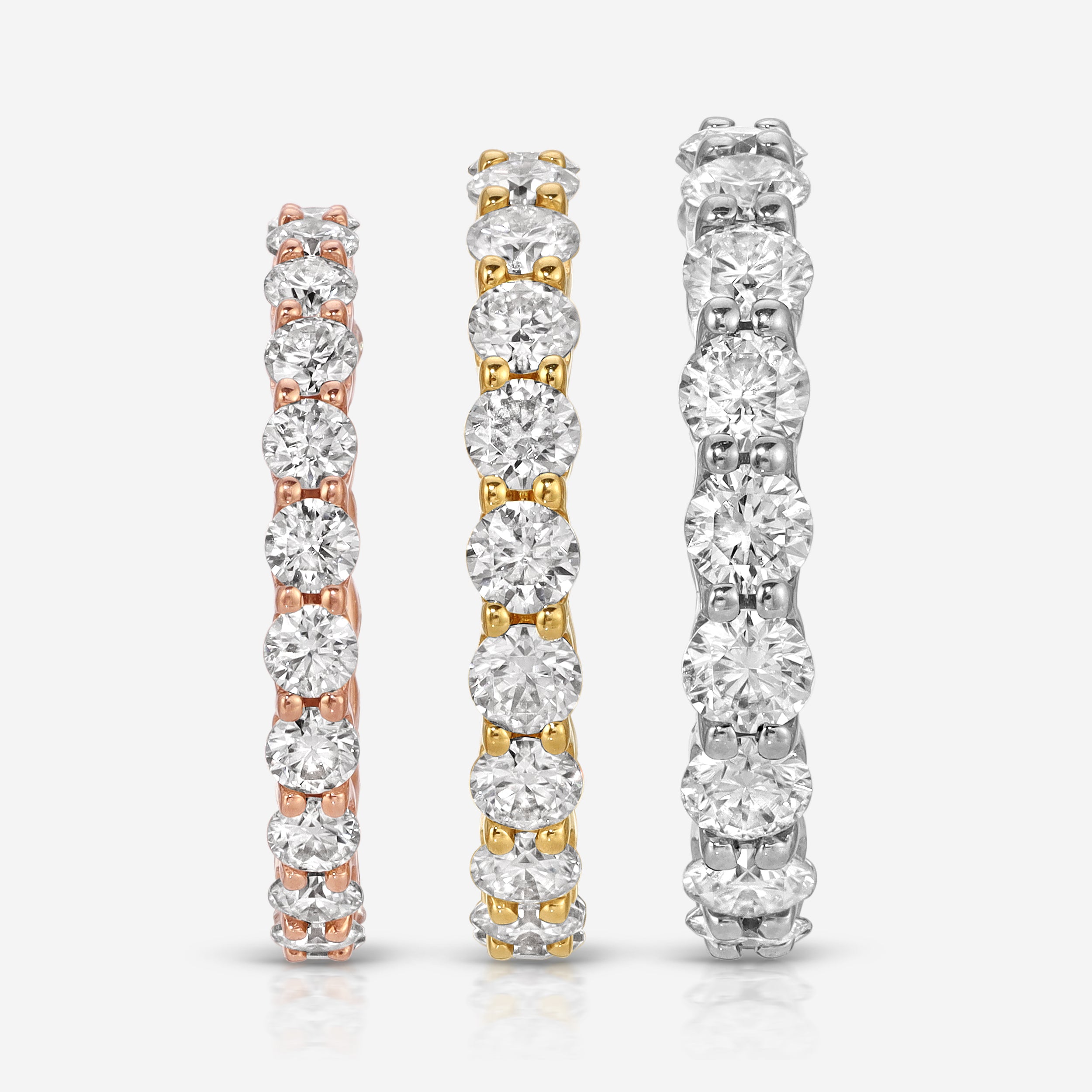 Bree 2.5 / 3.0 / 3.5mm Moissanite Eternity Bands - TOVAA