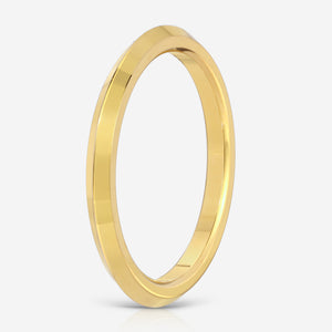 Knife Edge Solid 2mm Gold Band - TOVAA