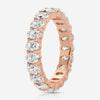 Faith Eternity Band MEDIUM w/ 4mm Rose Gold Oval Moissanite Full Eternity Band - TOVAA