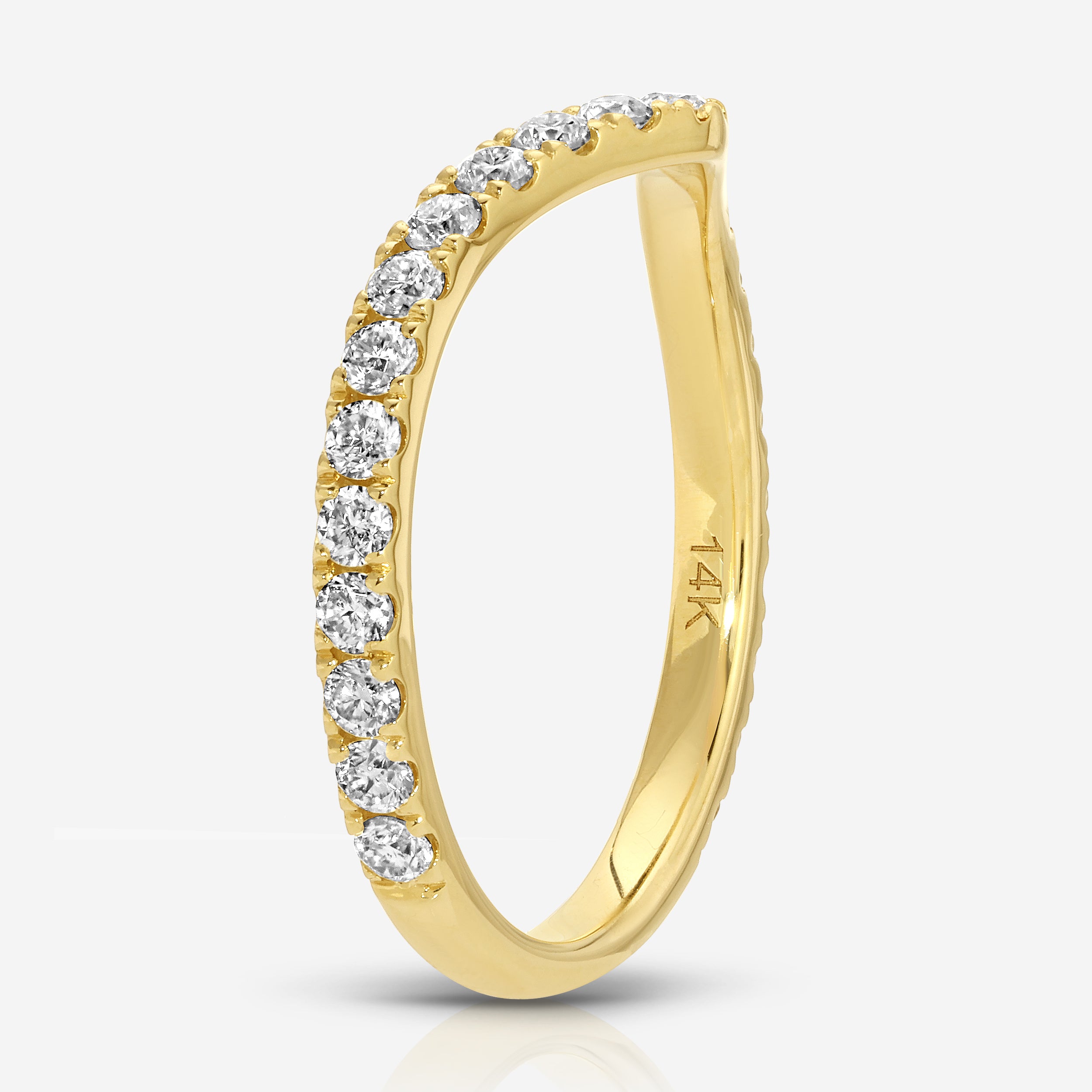 Curve Jesse Pavé w/ Moissanite Gemstones - TOVAA