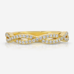 Aleiza (ct) 3/4 Eternity Band w/ Round Brilliant Moissanite Stones - TOVAA
