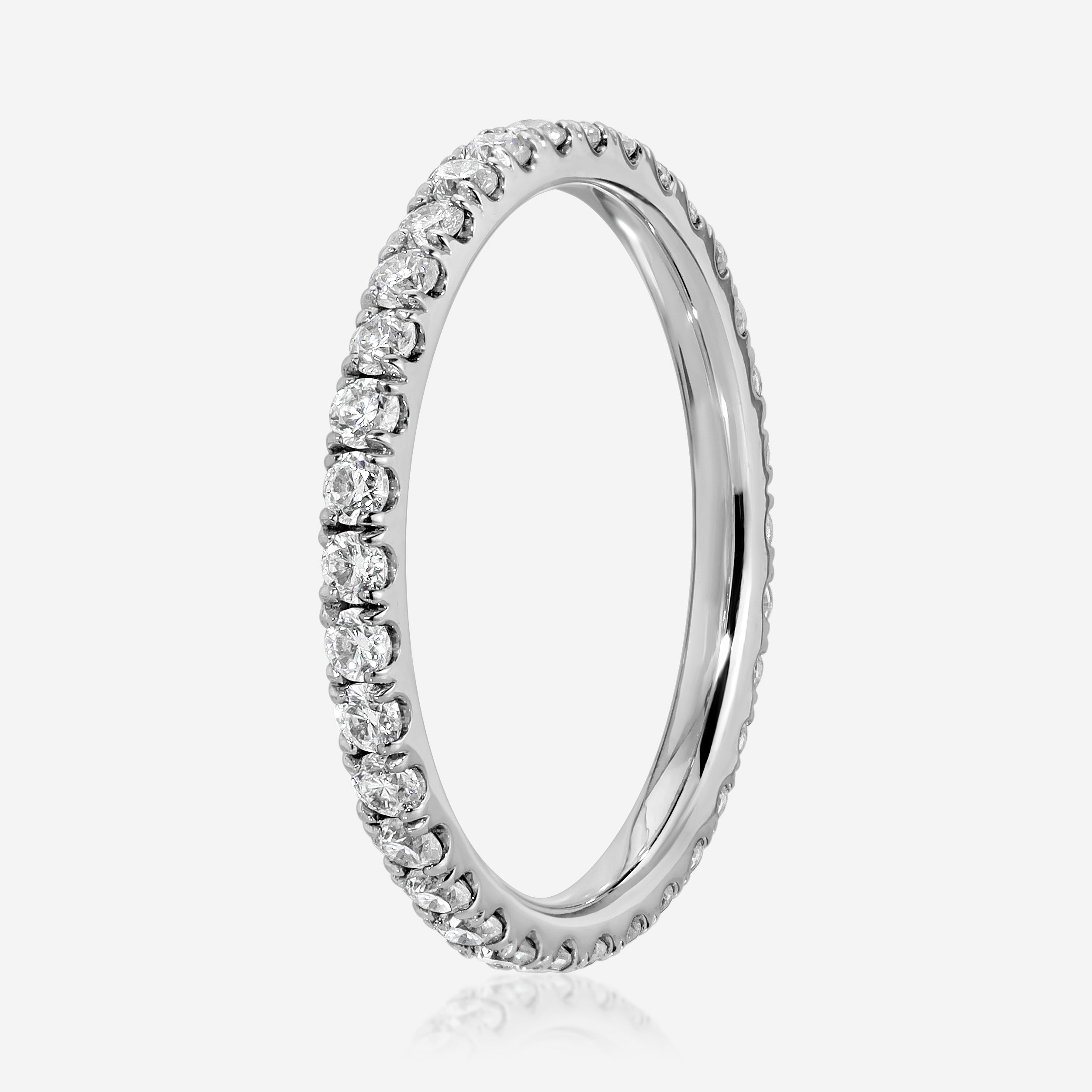Jesse Pavé Wedding Band w/ 2mm 14k Solid Gold Band - TOVAA