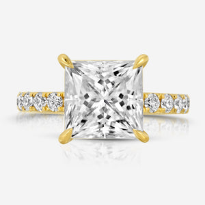 Kate (3ct) Solitaire Princess Cut Moissanite Engagement Ring - TOVAA