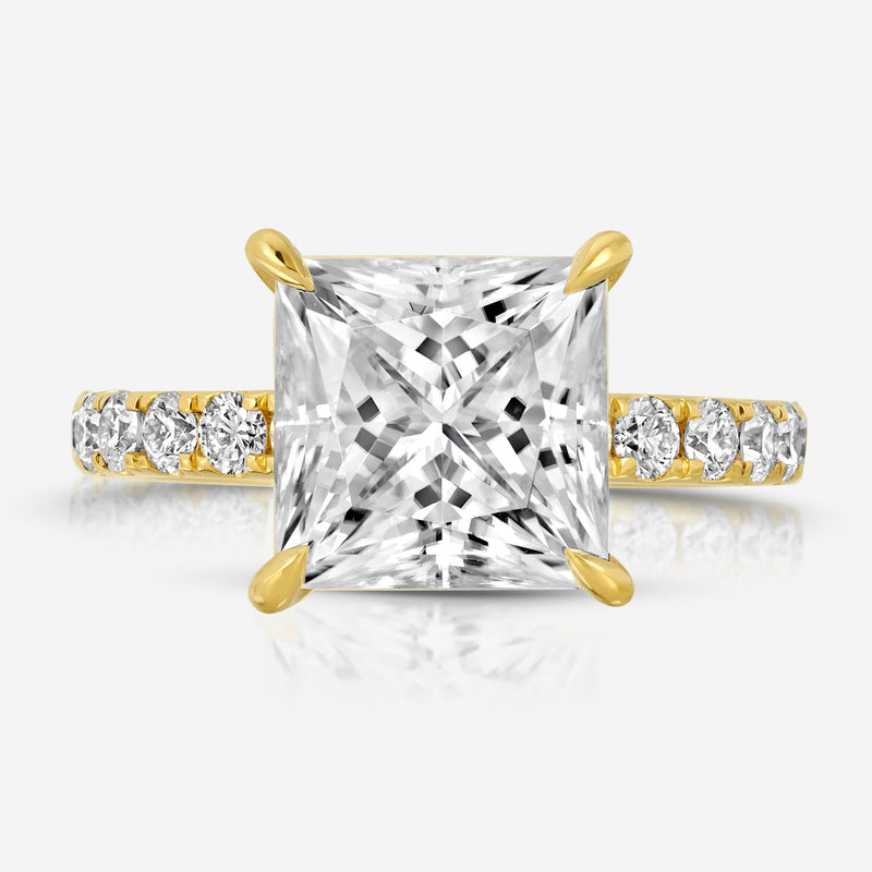 Kate Pavé (3ct) Princess Moissanite Engagement Ring – TOVAA
