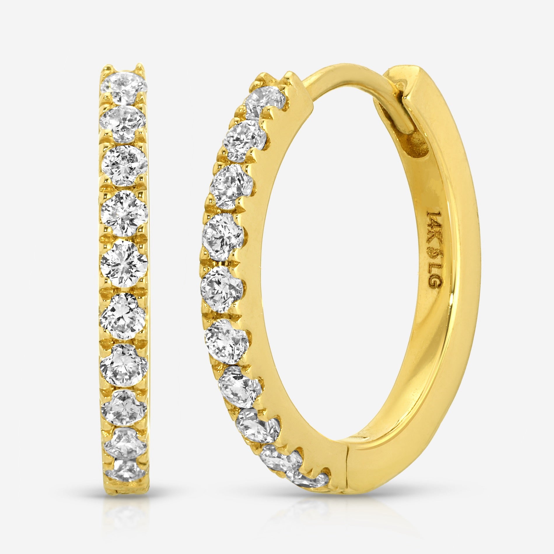 Everyday Diamond Huggies Earrings - TOVAA