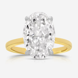 Olivia Flush 7ct Oval Moissanite Engagement Ring - TOVAA