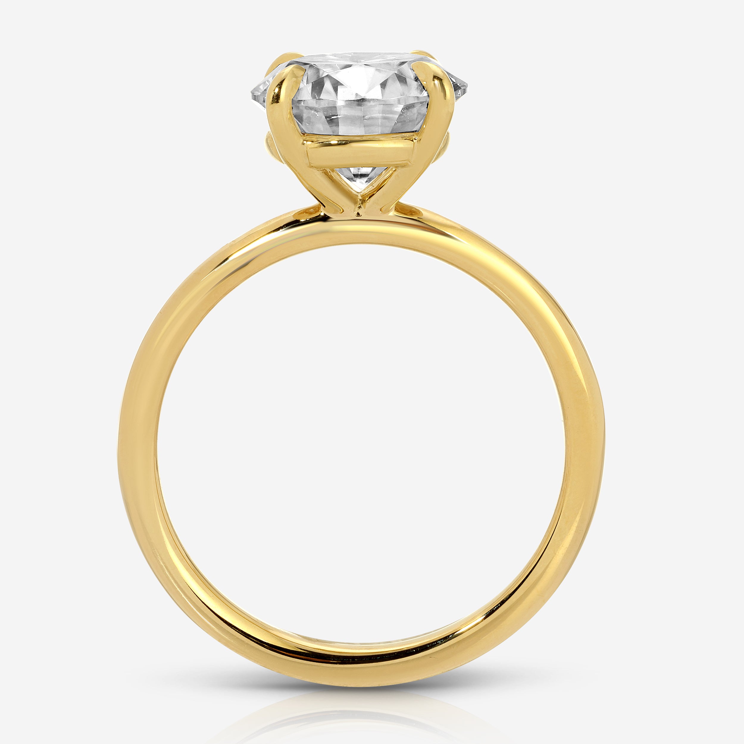 Danielle Engagement Ring w/ 4-Prong 3ct Round Cut Moissanite - TOVAA