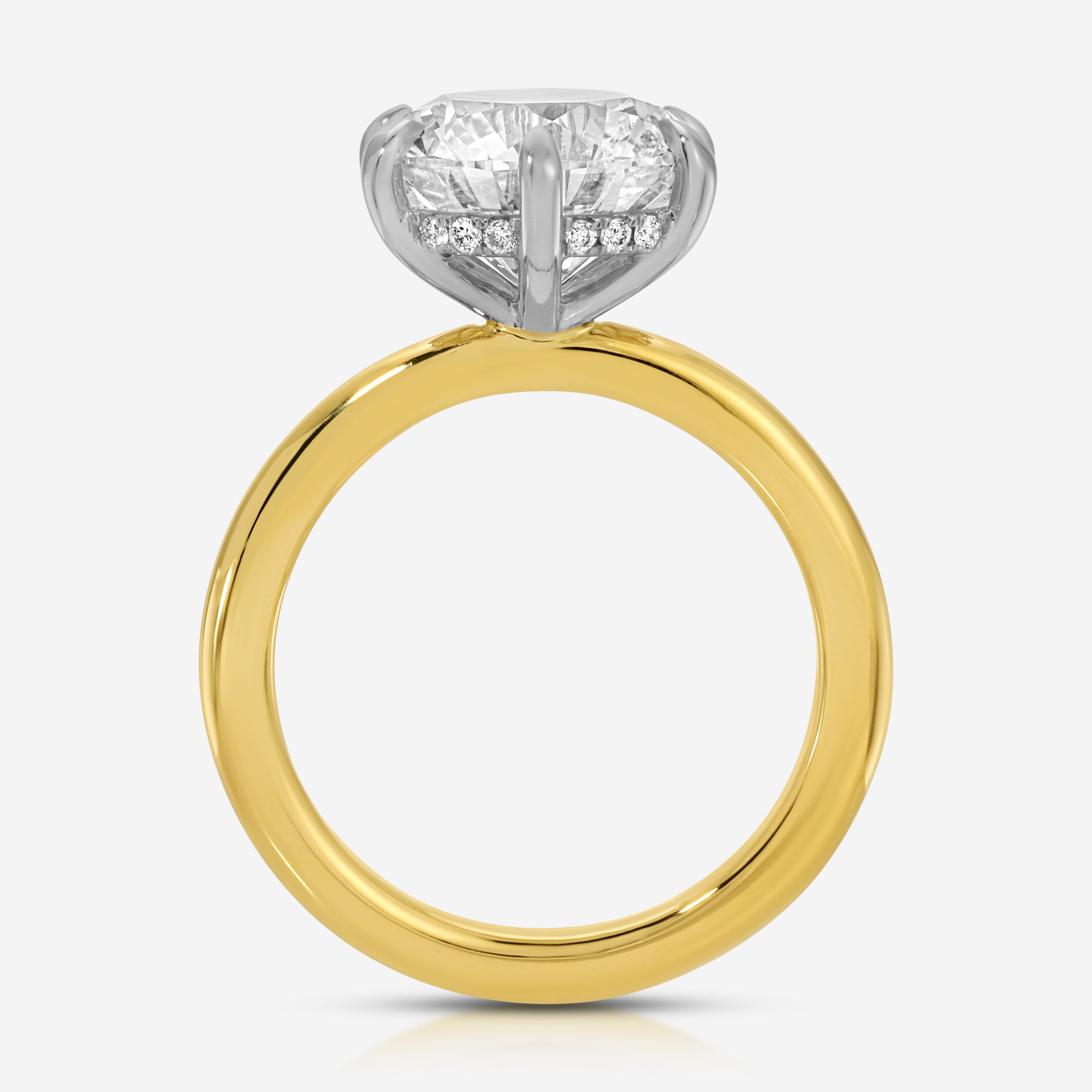 Danielle 3.58 Carat Round Lab Diamond Solitaire Engagement Ring (Size 5.25) - TOVAA