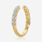 Gabi Full Eternity Ring w/ Round Brilliant Moissanite & 2.5mm Band - TOVAA