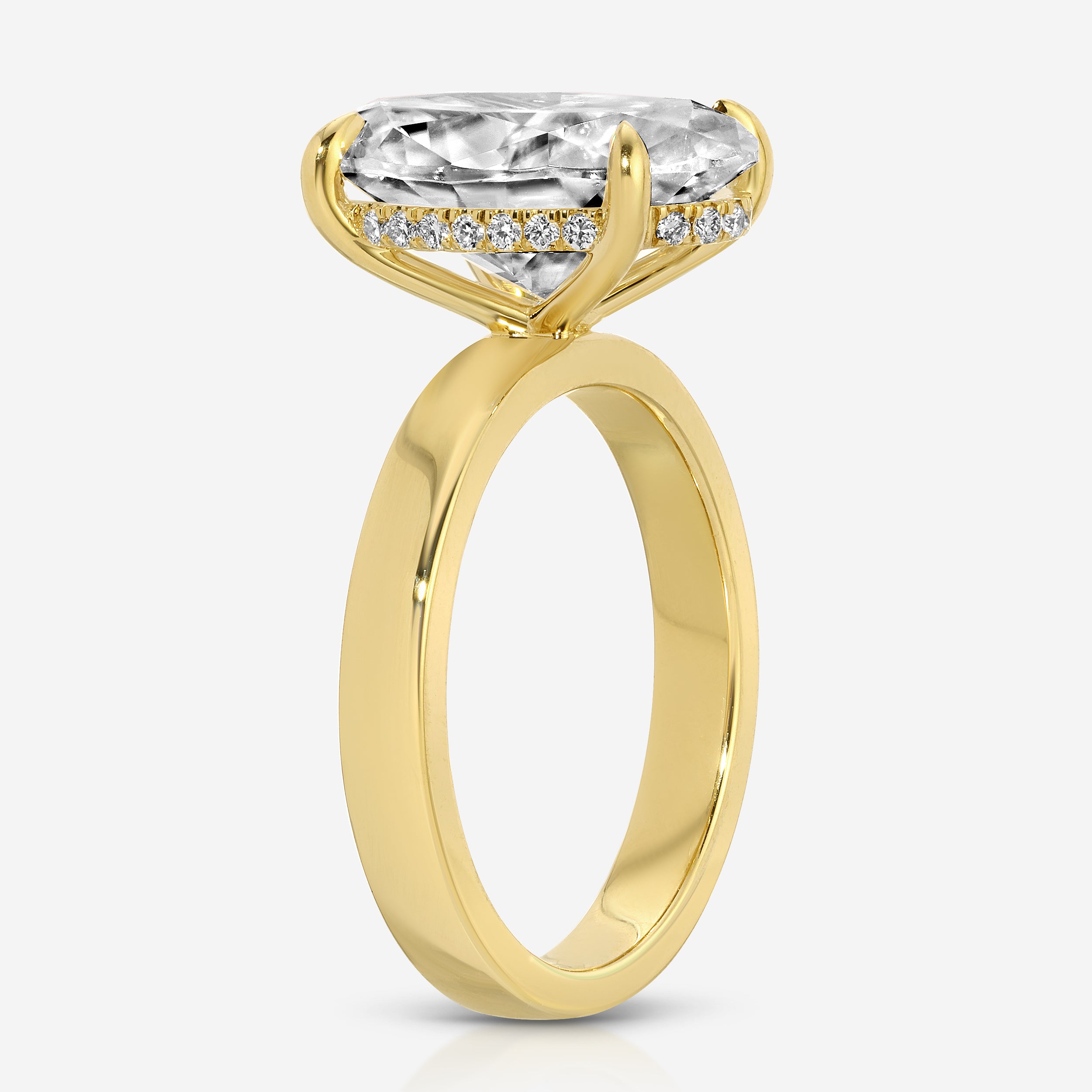Cass 7ct Oval Moissanite Engagement Ring - TOVAA