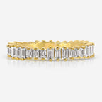 Alicia Moissanite Eternity Band w/ 14k Yellow Gold Band - TOVAA 