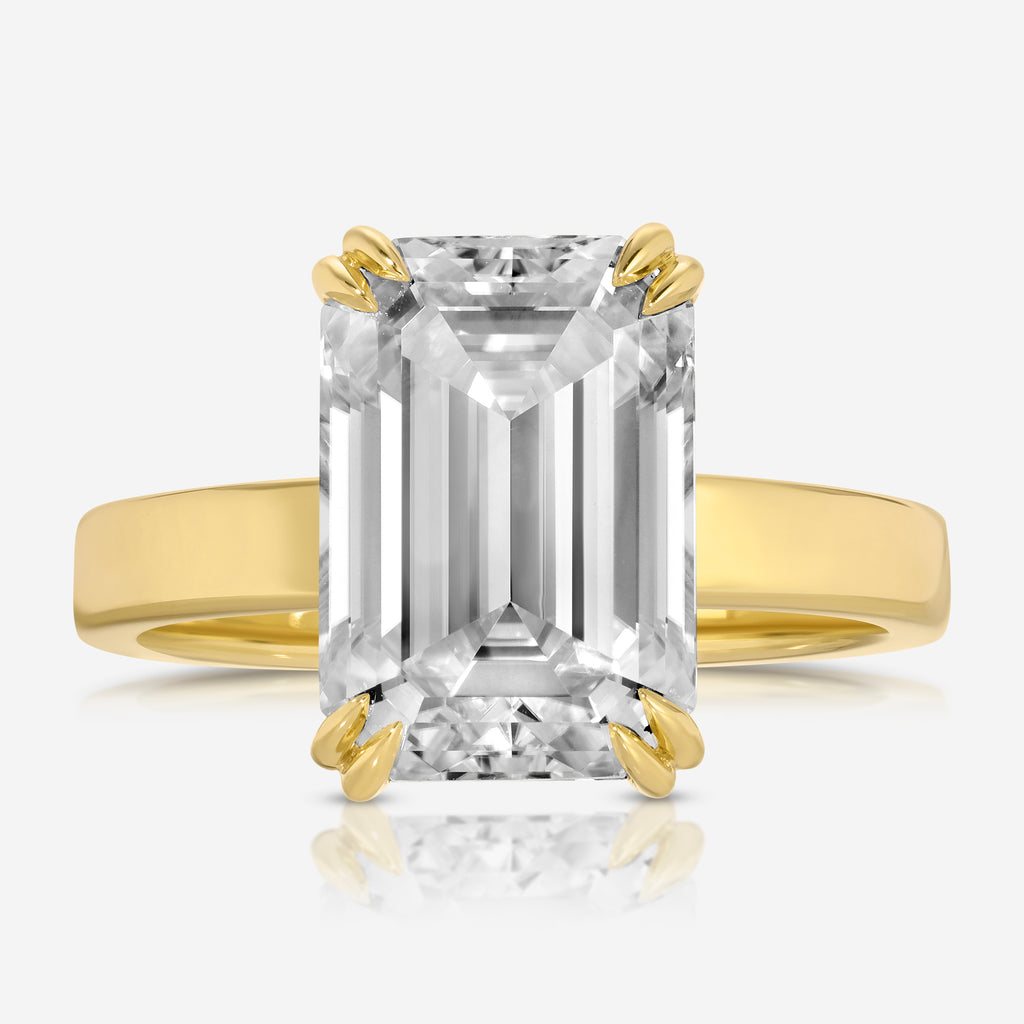 Cass (5.5ct) Emerald Moissanite Engagement Ring