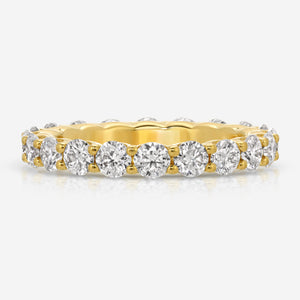 Bree 3.0mm Colorless Round Brilliant Moissanite Eternity Band (Medium) - TOVAA