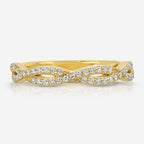 Aleiza Moissanite 3/4 Gold Eternity Band (Size 6.75) - TOVAA