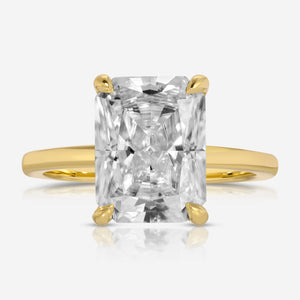 Kate Flush 4.8ct Radiant Moissanite Engagement Ring (Size 6)- TOVAA
