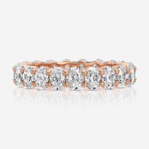 Faith Eternity Band MEDIUM and Full Eternity Moissanite Band in Rose Gold - TOVAA