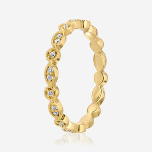 Victoria 1.1 Carat Round Cut Moissanite Full Eternity Wedding Band - TOVAA