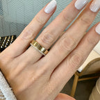 Lexi 2-In-1 Moissanite Eternity Band w/ Pavé & Cigar Bands - TOVAA