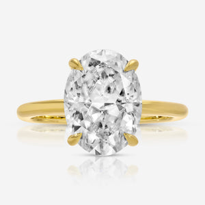 Olivia 5.4ct Flush Moissanite Engagement Ring w/ Hidden Halo - TOVAA