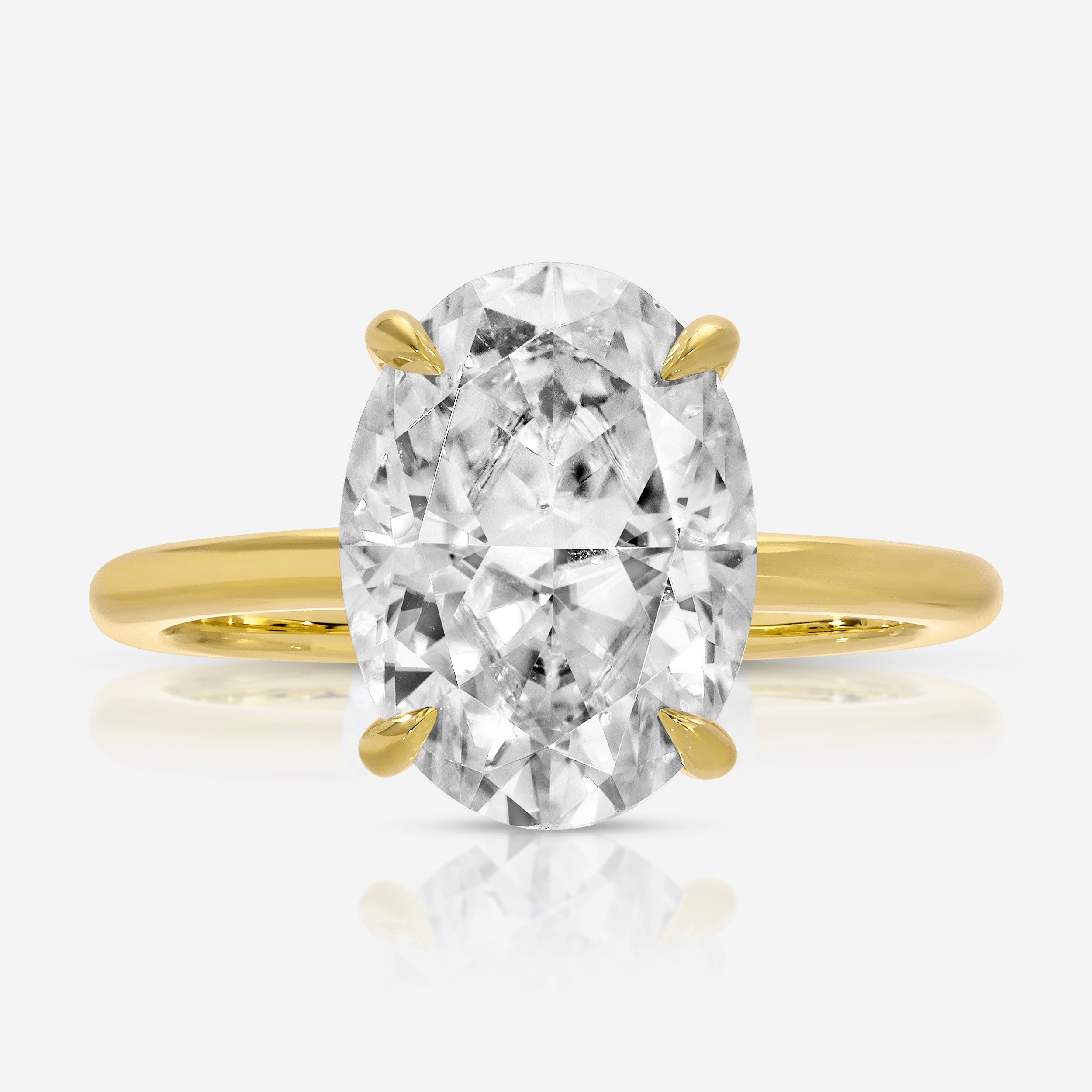 Olivia 5.4ct Flush Moissanite Engagement Ring w/ Hidden Halo - TOVAA