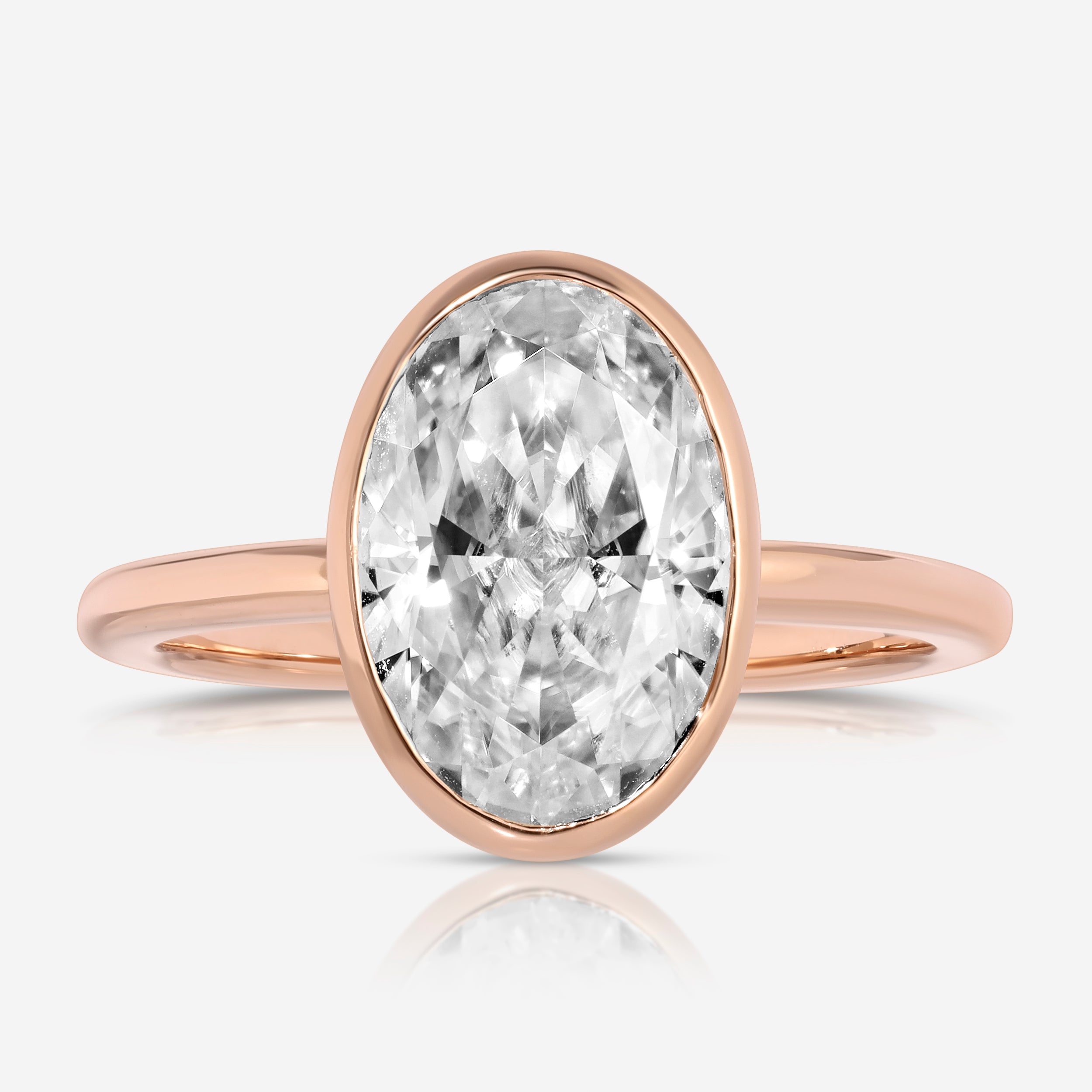 Bella Oval Moissanite Engagement Ring