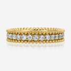 Lily Moissanite Eternity Band w/ 14k Yellow Gold Band (Size 6) - TOVAA