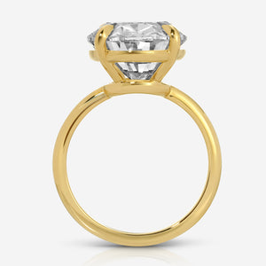 Amanda 8.08ct Oval Brilliant Cut Lab Diamond Engagement Ring w/ Gold Band - TOVAA