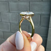 Cher Engagement Ring w/ 4.8ct Radiant Moissanite Stone & 14k Yellow Gold Setting - TOVAA