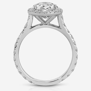 Reese 4.7ct Oval Moissanite Engagement Ring w/ Pavé Band - TOVAA