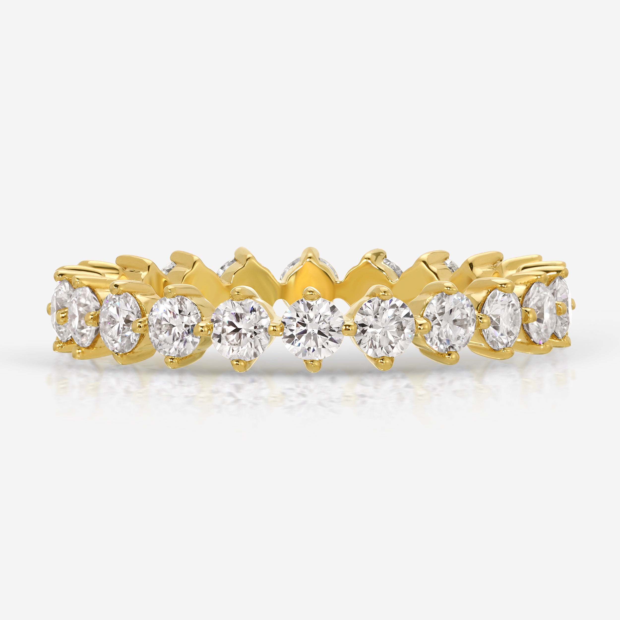 Maya Compass Prong Moissanite Eternity Band - TOVAA