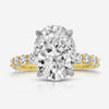 Destiny 5.5ct Oval Moissanite Engagement Ring w/ Hidden Halo - TOVAA