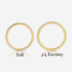 Jesse Pavé 2mm 14k Solid Gold Eternity Band w/ Delicate Pavé Detail - TOVAA