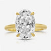 Olivia Flush 7ct Oval Moissanite Engagement Ring - TOVAA